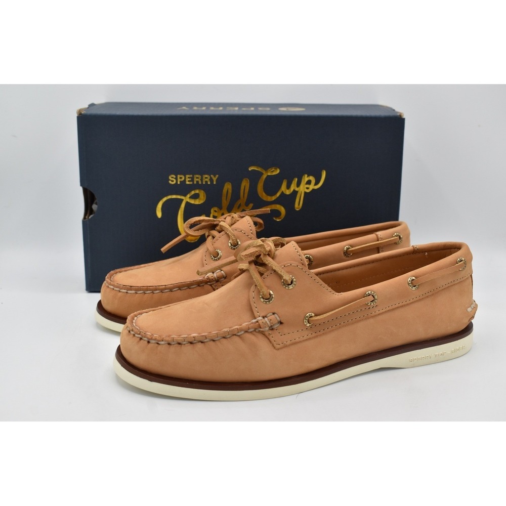 Sperry Gold Cup Boat Shoes Women 8.5 Tan Bronzer NEW Leather Authentic Original